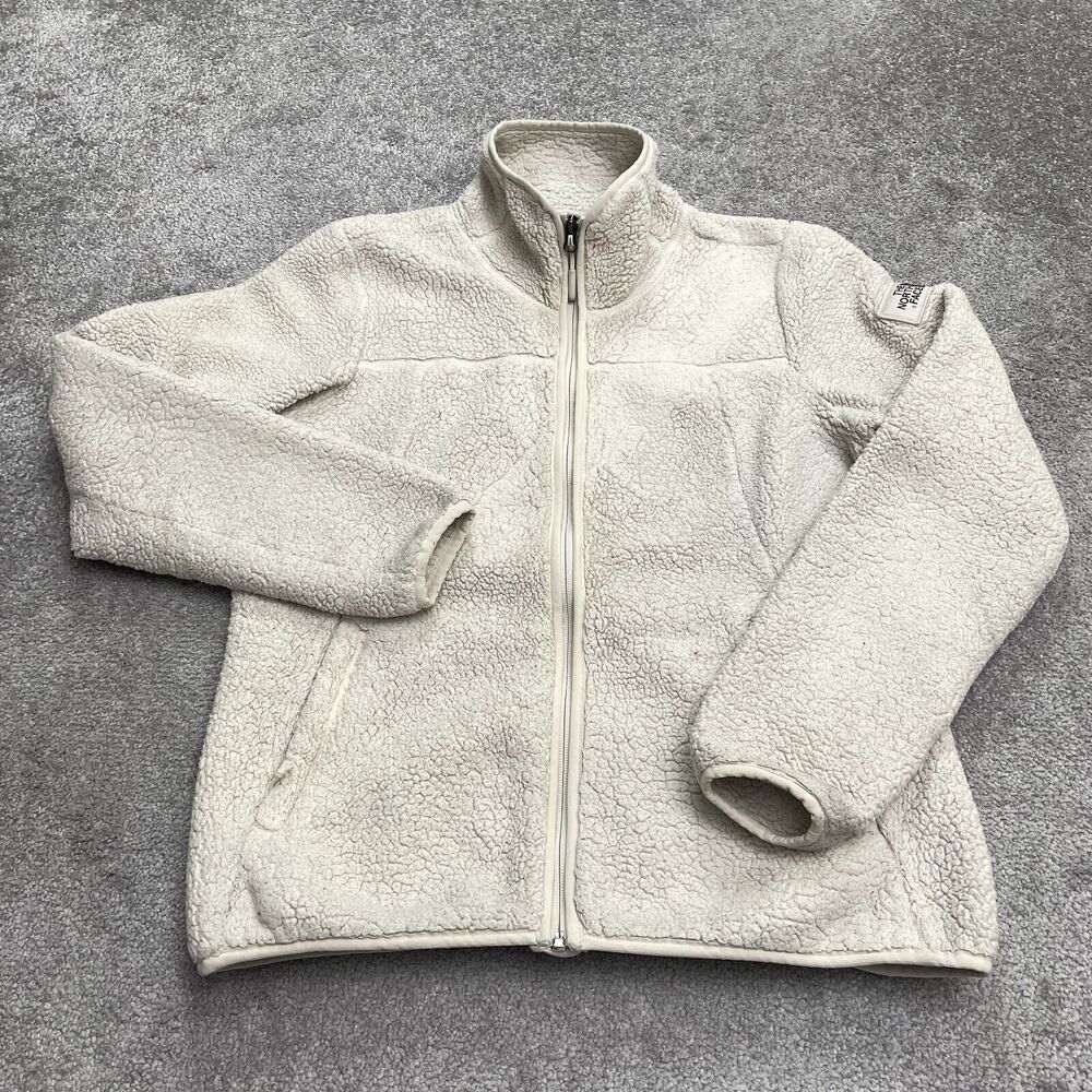 The North Face Campshire Sherpa Jacket Womens Medium Oatmeal Beige Outdoor Hike